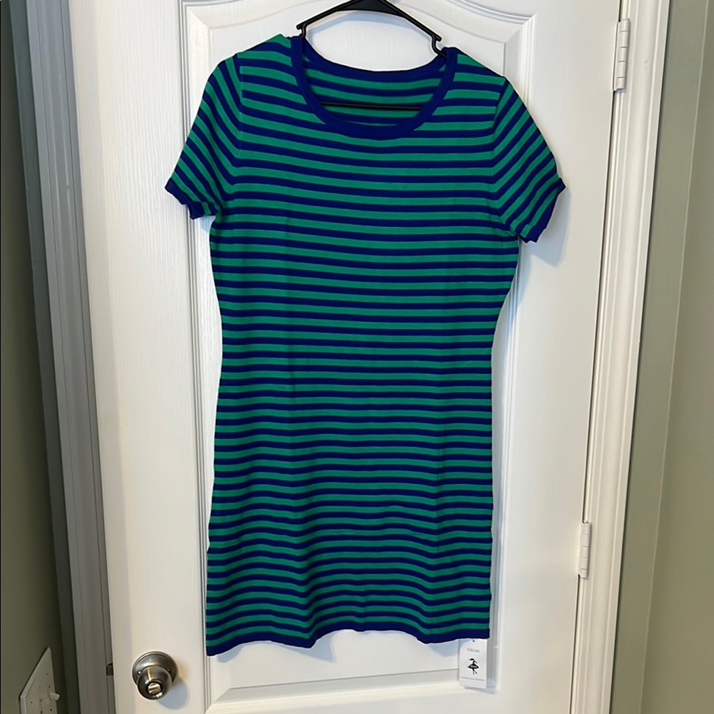 Striped Blue and Green Dress
